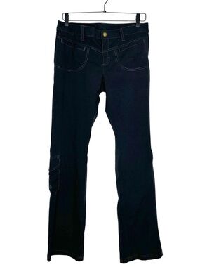 Athleta Dipper Pant Black Cargo Bootcut Athletic Size 6 Performance Athleisure